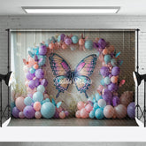 Lofaris Violet Butterfly Balloons Fancy Wedding Backdrop